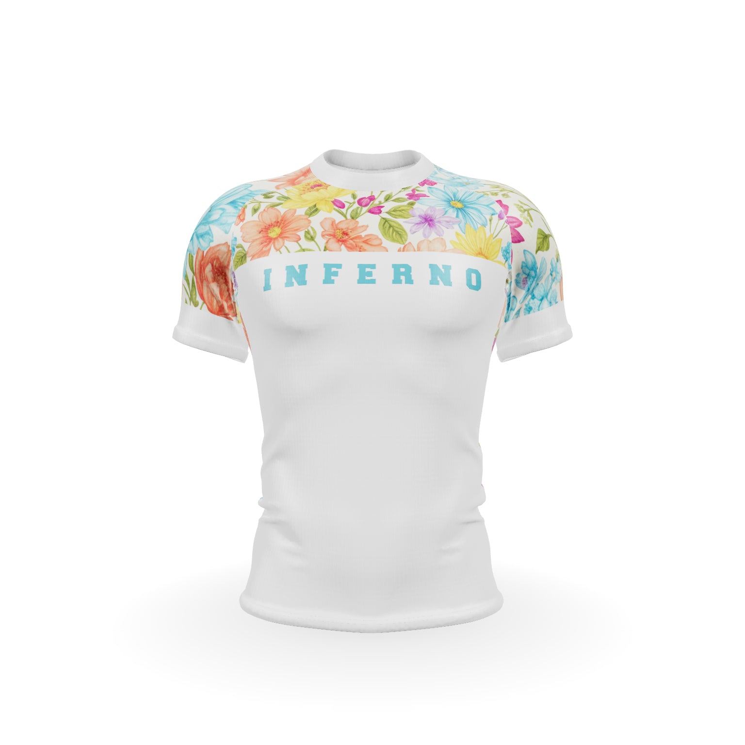 Men’s Compression Rashguard SS - FLOWER POWER