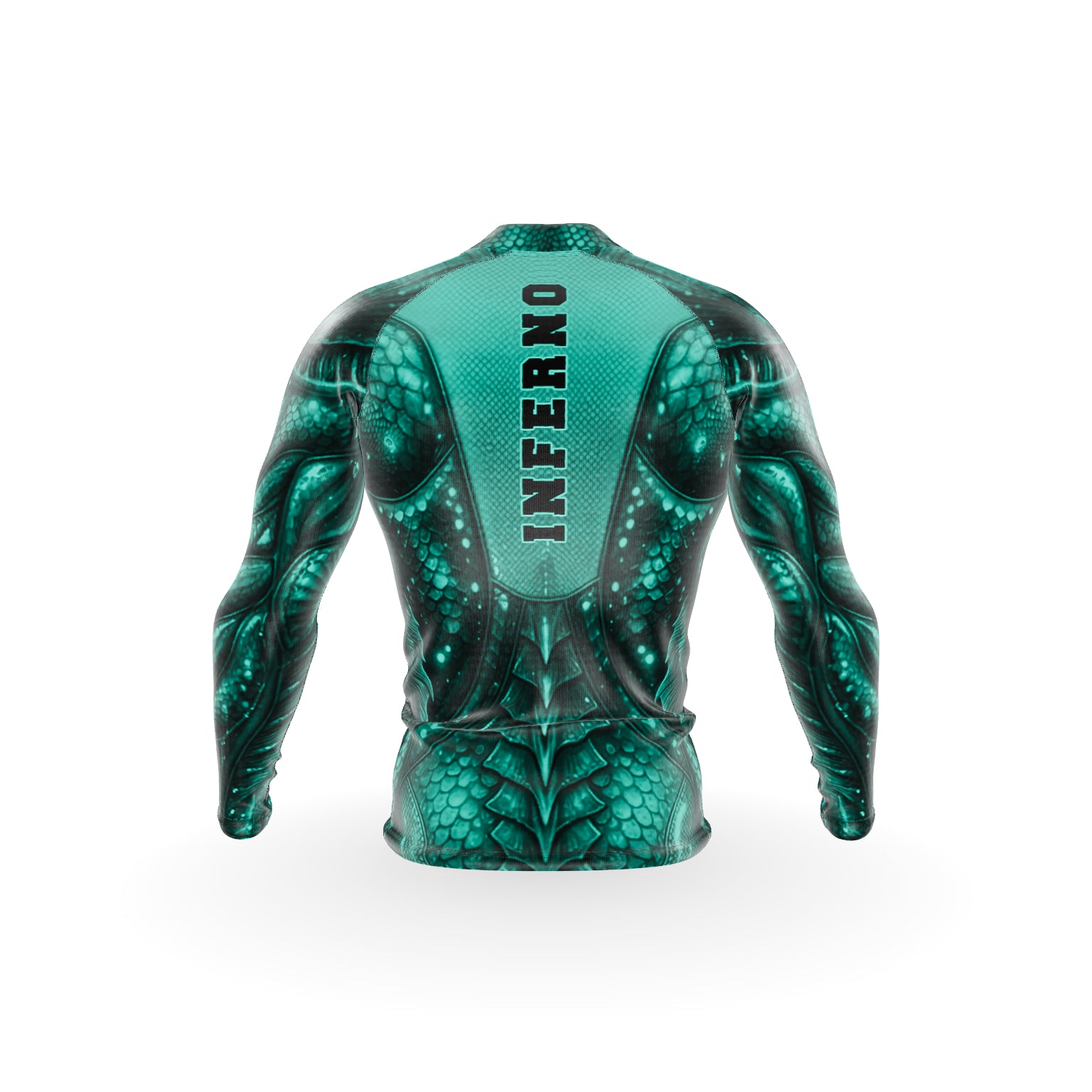 Men’s Compression Rashguard LS -AQUA SNAKE