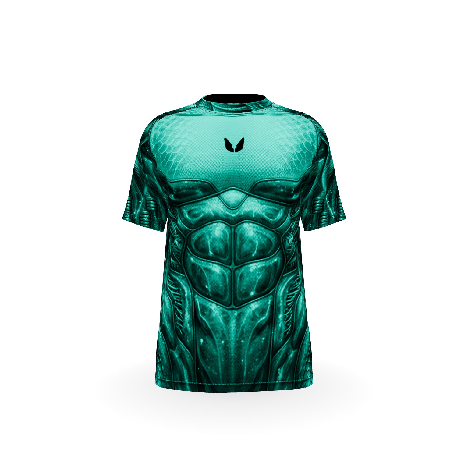 Men’s Comfort Fit Rashguard SS - AQUA SNAKE