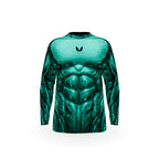 Men’s Comfort Fit Rashguard LS - AQUA SNAKE