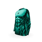 Men’s Comfort Fit Rashguard LS - AQUA SNAKE