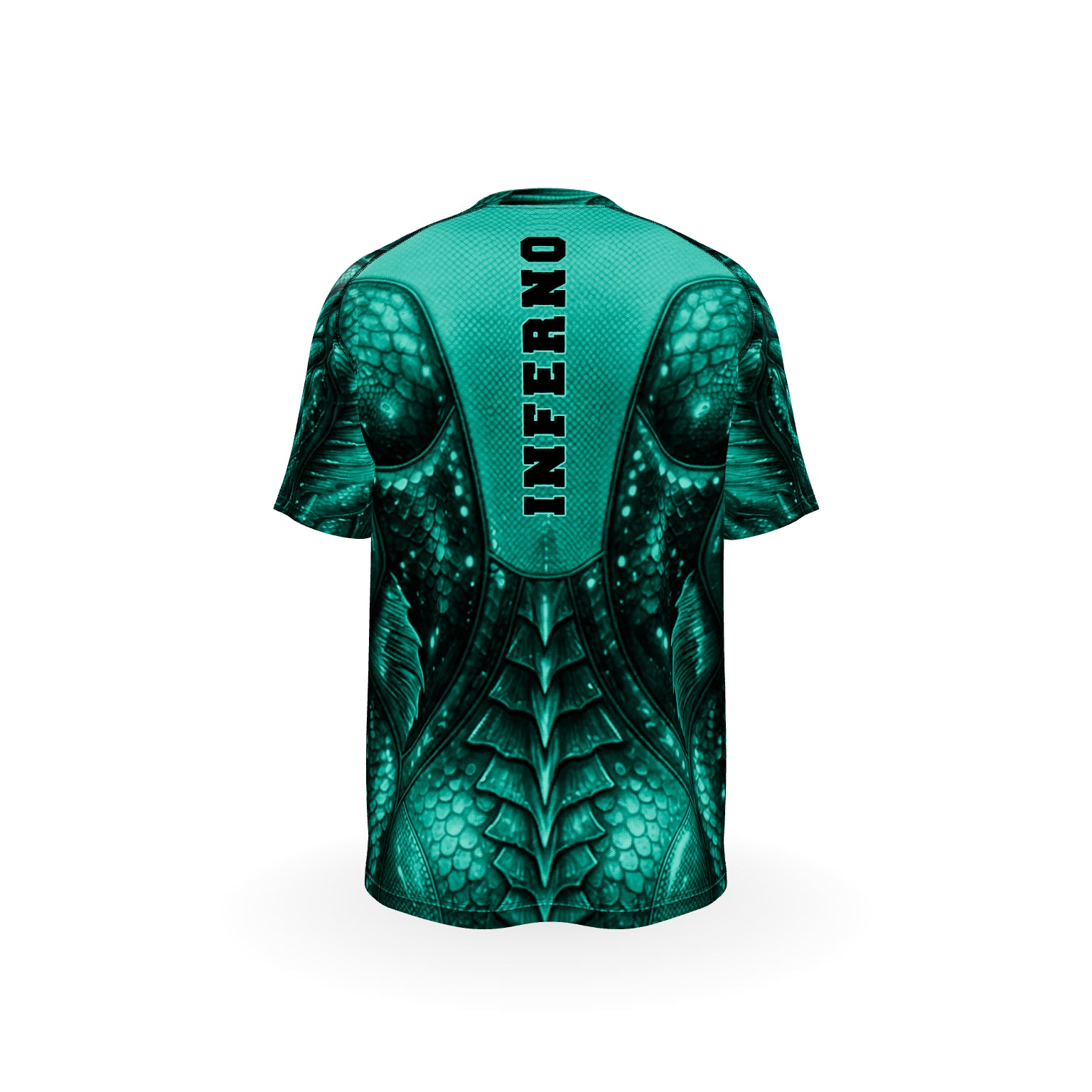 Men’s Comfort Fit Rashguard SS - AQUA SNAKE