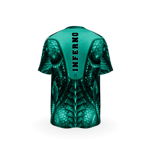 Men’s Comfort Fit Rashguard SS - AQUA SNAKE