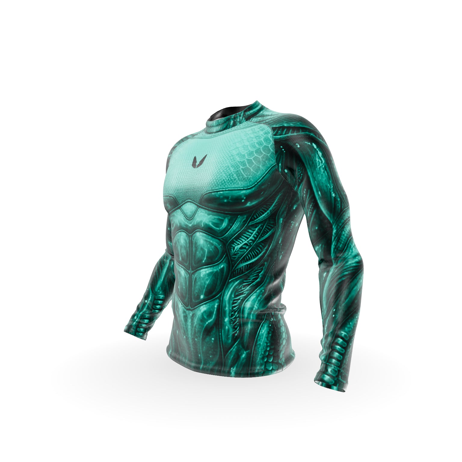 Men’s Compression Rashguard LS -AQUA SNAKE