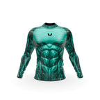 Men’s Compression Rashguard LS -AQUA SNAKE