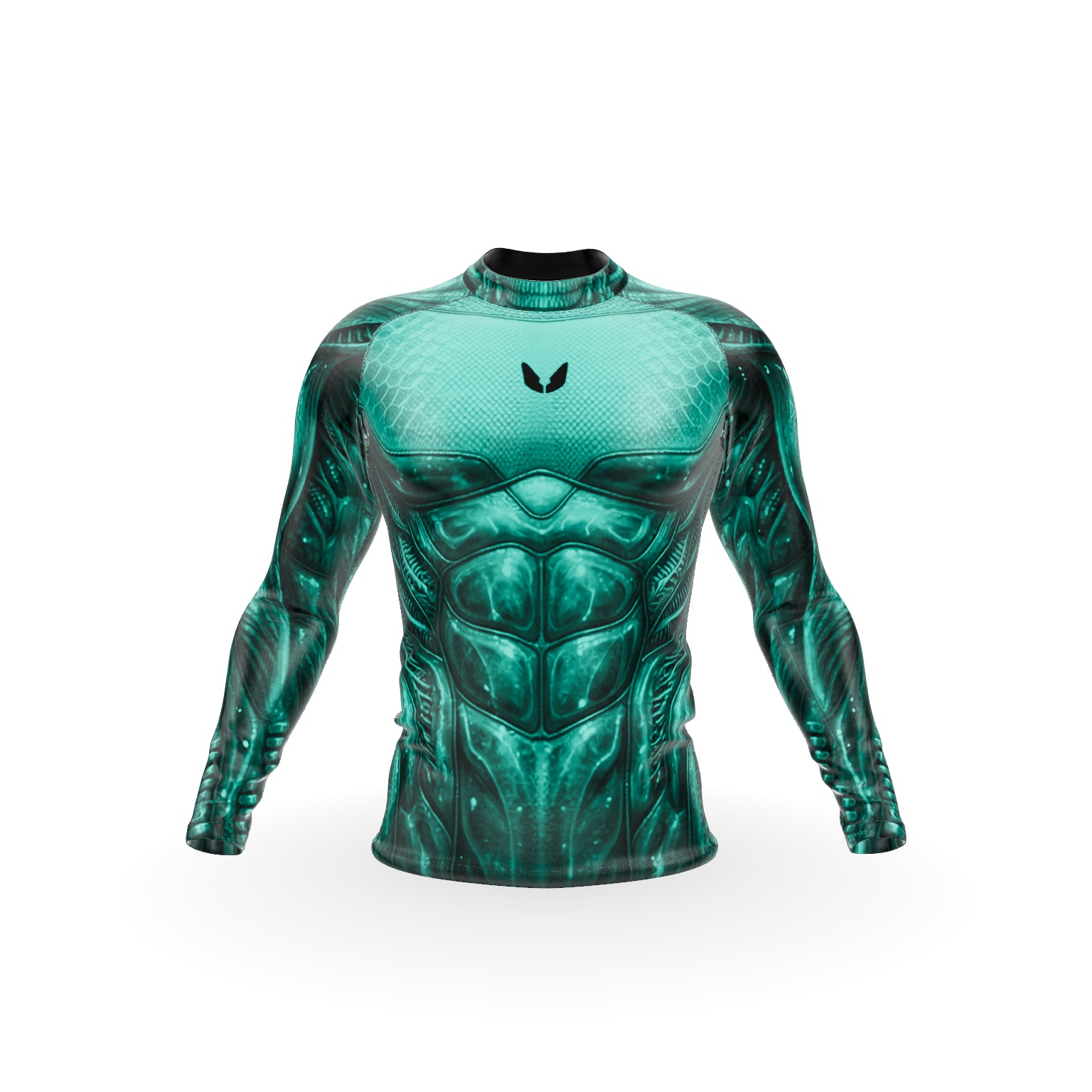 Men’s Compression Rashguard LS -AQUA SNAKE