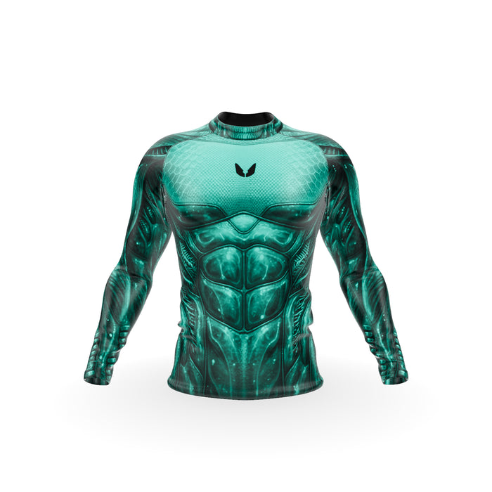 Men’s Compression Rashguard LS -AQUA SNAKE