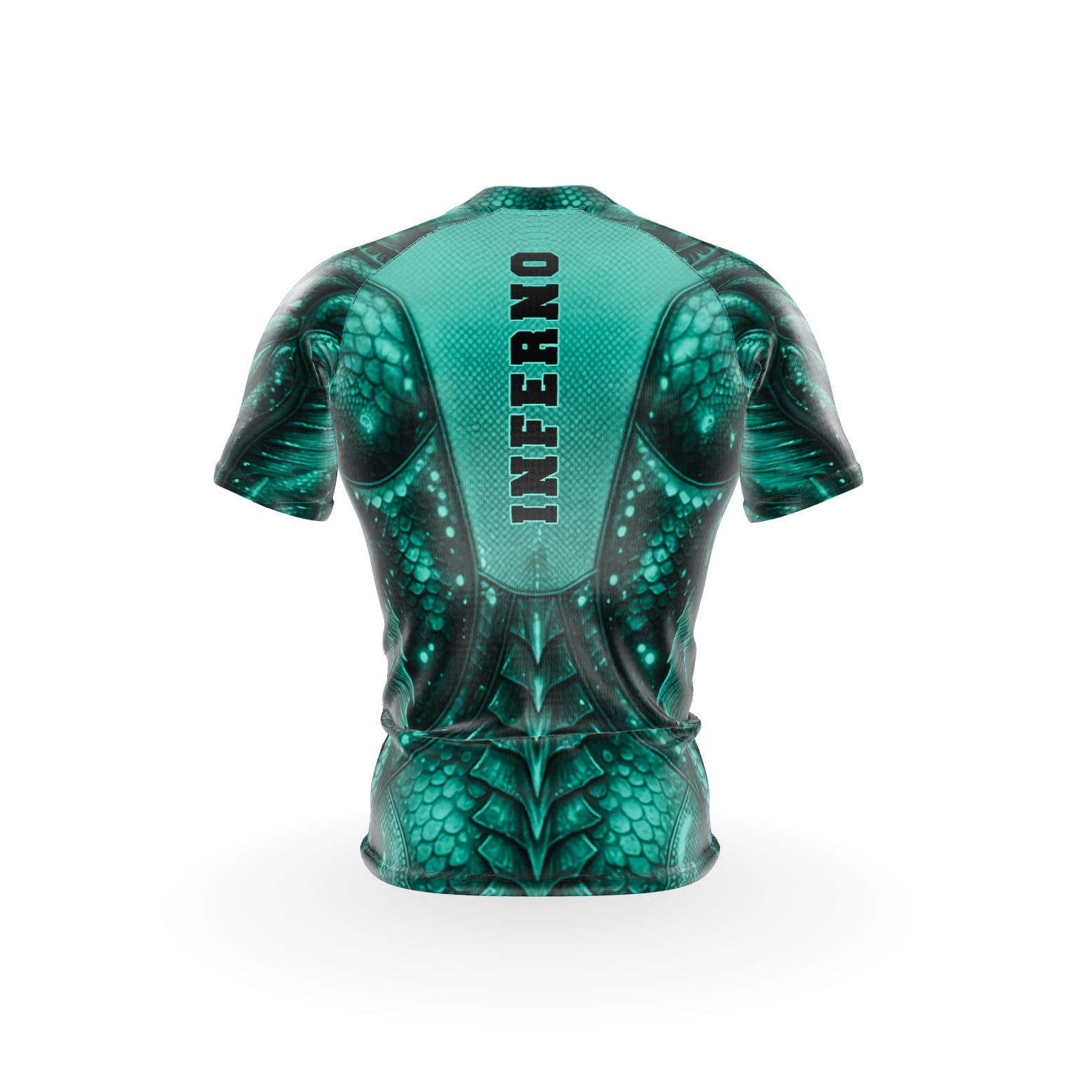 Men’s Compression Rashguard SS - AQUA SNAKE