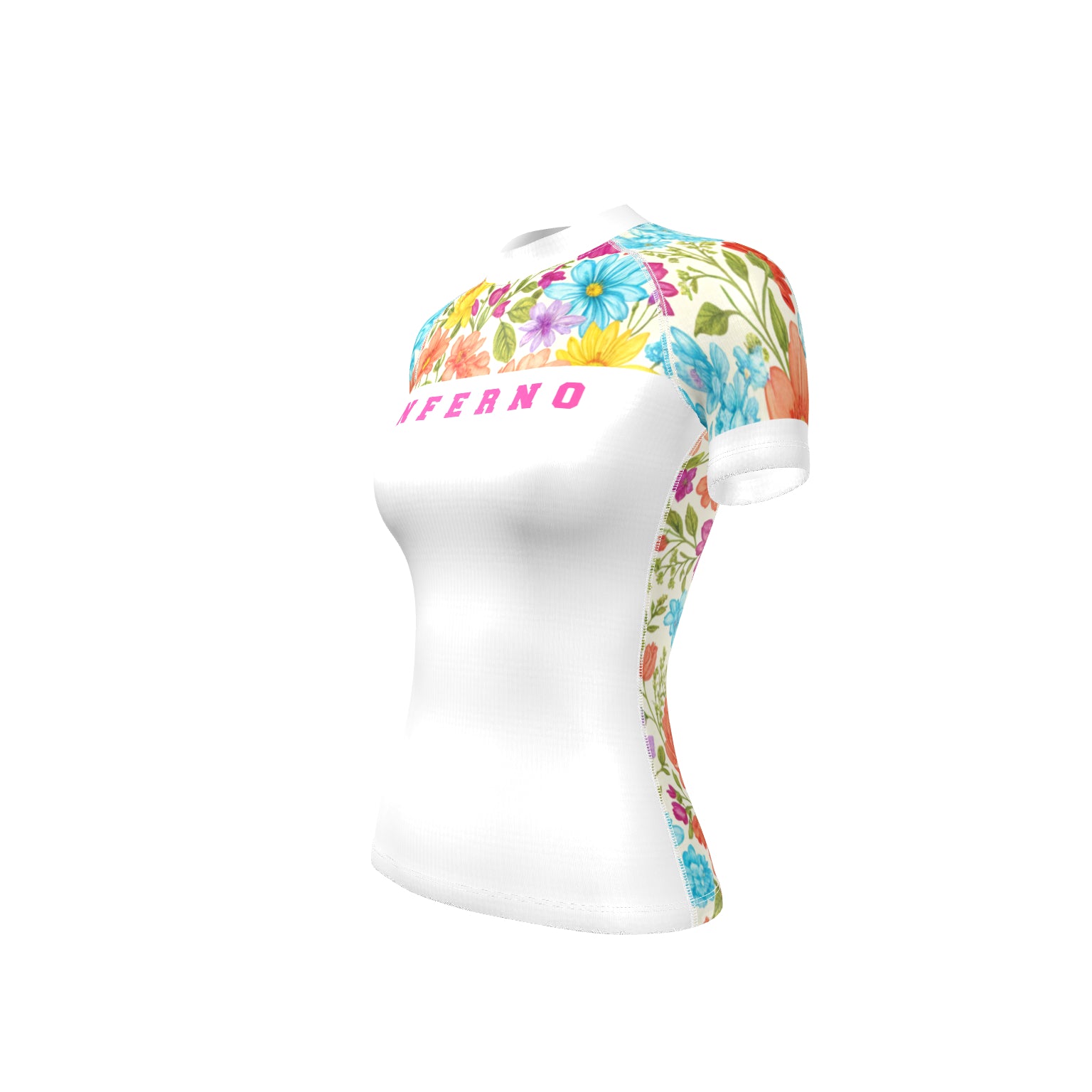 Women’s Compression Rashguard SS - FLOWER POWER