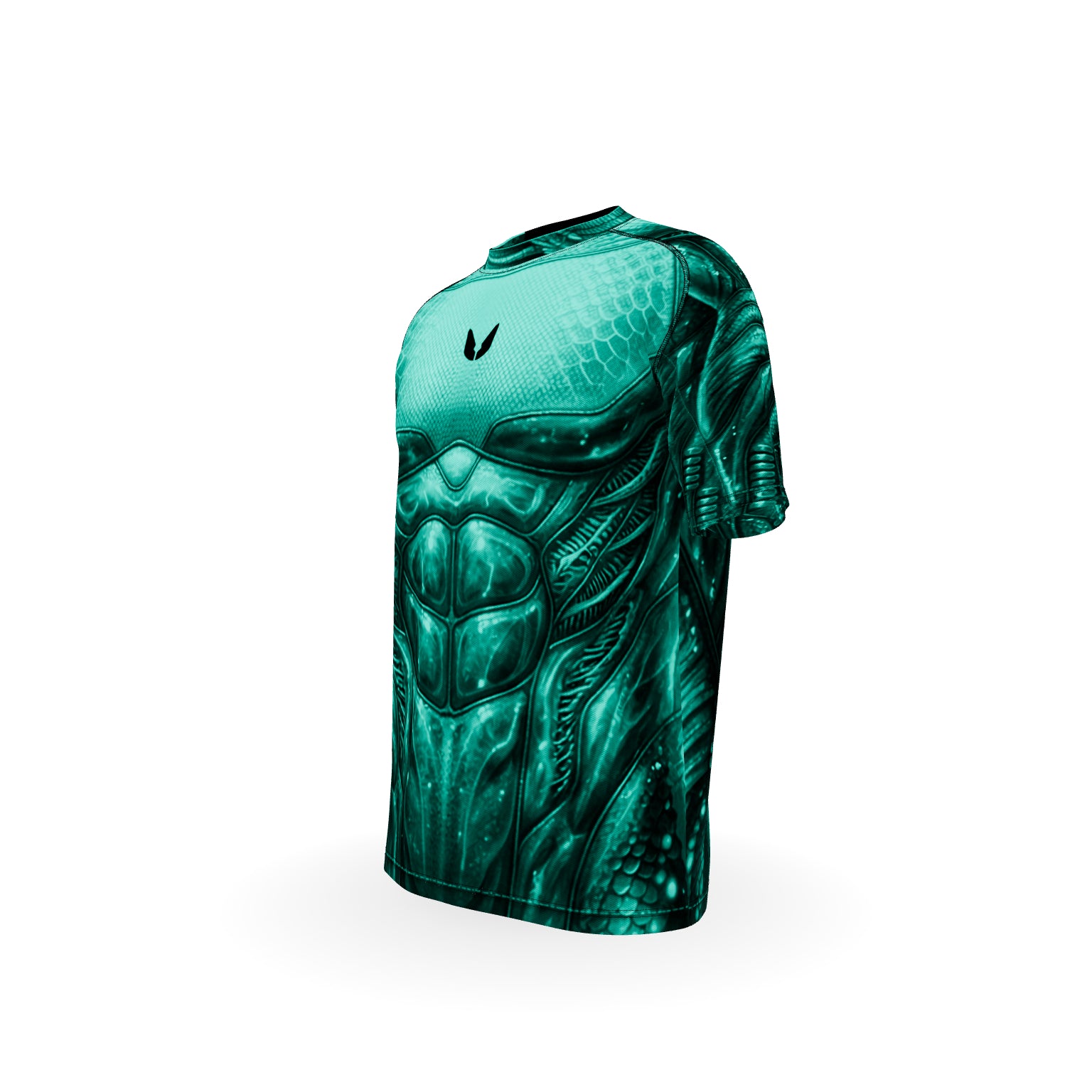 Men’s Comfort Fit Rashguard SS - AQUA SNAKE