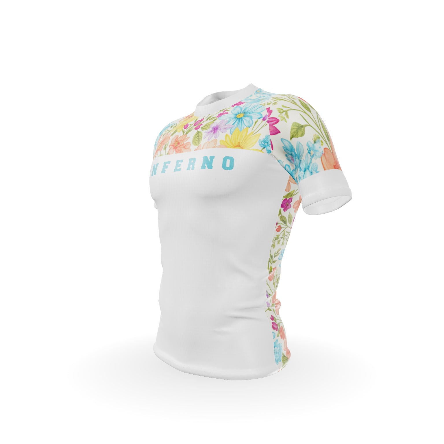 Men’s Compression Rashguard SS - FLOWER POWER