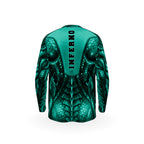 Men’s Comfort Fit Rashguard LS - AQUA SNAKE